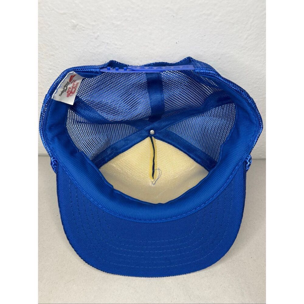 Vintage Us Rentals Corduroy Trucker Hat Blue Snapback View 5
